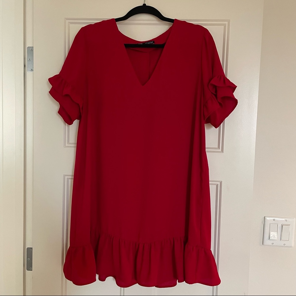 Zara red dress